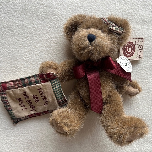Boyds Bears 2001 Sissy B Bear – 8” Plush with Blanket – Vintage with Tag - Picture 1 of 3